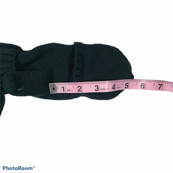 A New Day Womens One Size Mittens Convertible Fingerless Knit Green New - Picture 11 of 12